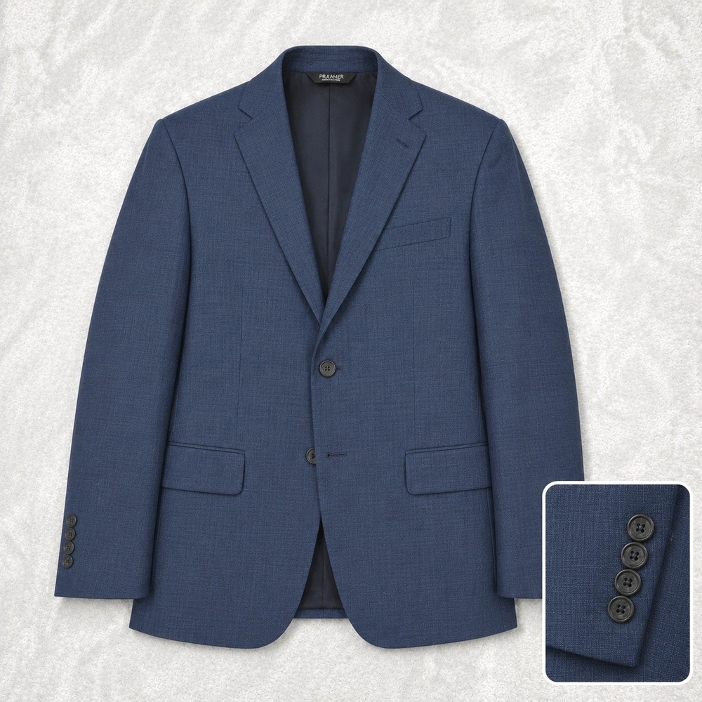 Jos A Bank Traveler TravelTech Blazer 40S Blue Glen Plaid Sport Coat Wool Blend